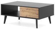 Konferenčný stolík WILLOW dub artisan/čierna