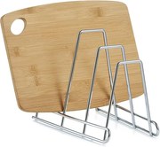 Zeller Present Držiak, stojan na pokrievky, panvice, dosky, plechy – 3 pozície, nerezový ZELLER