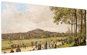 Obraz - French 19th Century, Race Course at Longchamps, reprodukcia (120x50 cm)