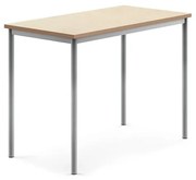 Stôl SONITUS, 1200x700x900 mm, linoleum - béžová, strieborná