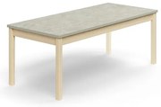 Stôl DECIBEL, 1600x700x590 mm, akustické linoleum, breza/šedá