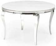 Jedálenský stôl Regia, mramor / strieborná