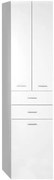 Aqualine Aqualine, ZOJA/KERAMIA FRESH skrinka vysoká s košom 50x184x29cm, biela, 51293