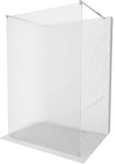 Mexen Kioto, sprchová zástena Walk-In 110 x 200 cm, 8mm sklo s rebrovým vzorom, brúsená oceľ profil, 800-110-002-97-09