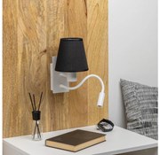 Brilagi - LED Nástenná lampa NUBILA 1xE27/25W/230V + LED/3W biela/čierna