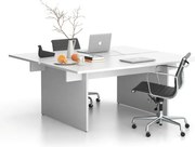 Stôl double SOLID, 180x165 cm, biela