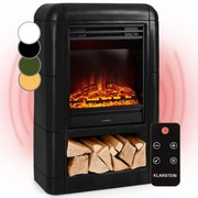 Klarstein Dukono, elektrický krb, 1800 W, LED plameň, ohrievač, časovač, priestor na drevo