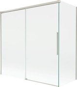 Mexen Rox, 2-krídlová posuvná vaňová zástena 160 + 70 x 150 cm, 8mm číre sklo, oceľový profil, 8C9-160-070-97-00