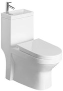 Aqualine - Kombinované WC s umývadlom HYGIE keramika/biela