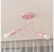 Prisadený luster OXFORD 2xE27/15W/230V ružový