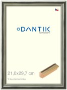 DANTIK rám na obraz 21x29,7 | Y-ka černá linka (Sklo Čiré)