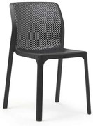 BIT záhradná stolička bez podrúčok antracite