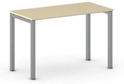 Stôl PRIMO SQUARE so sivostriebornou podnožou 1200 x 600 x 750 mm, breza