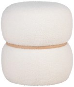 Biely taburet z textílie buklé Milford – House Nordic