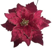 Červeno zlatá vianočná ruža 24cm