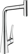 Hansgrohe M71, drezová batéria Metris Select s výsuvnou koncovkou, sBox, EcoSmart, chrómová, HAN-73807000