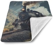 Sablio Deka pre bábätko Parná lokomotíva v horách - 80x100 cm