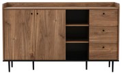 Komoda K2D3SZ Peczo PC01, Farby: brandy castello / brandy castello + čierna