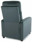 Polohovacie kreslo Lennox Velvet, zelená