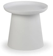 Plastový kávový stolík FUNGO, priemer 500 mm, biely
