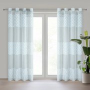 ZÁVES NA KRRÚŽKOCH ESTERI 140X250 CM SVETLOMODRÁ