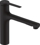 Hansgrohe Zesis M33, páková kuchynská batéria 160, vyťahovacia spŕška, 2jet, sBox lite, čierna matná, HAN-74804670