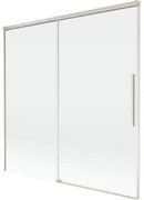 Mexen Rox, 2-krídlová posuvná vaňová zástena 160 x 150 cm, 8mm číre sklo, oceľový profil, 8C9-160-001-97-00