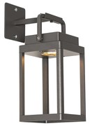 Vonkajšia nástenná lampa tmavosivá vrátane LED nabíjateľná - Yara