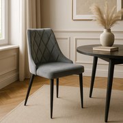 PROXIMA.store - Čalúnená jedálenská stolička CORK FARBA: sivá