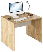 PC stôl, dub artisan/biela, RIOMA TYP 12