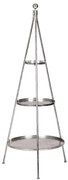 Autronic BONTEC Stojan kovový - 3 poschodový, strieborný Farba: Strieborná
