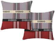 Sada 2 ks dekoračných povlakov na vankúš DANIELA 45x45 cm, vínová