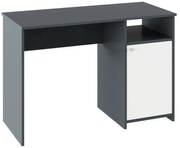PC stôl, grafit/biela, DEDE