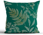 Bavlnená obliečka na vankúš Renforcé 40 × 40 cm - Gabriela tmavo zelená