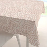 Biante Zamatový štvorcový obrus Tamara TMR-029 Ružovobéžové hexagony s čiernym žíhaním 40x40 cm