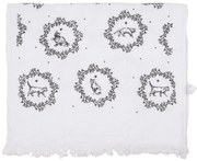 Biely froté kuchynský uterák s mačičkami Lovely Grey Cats - 40*66cm