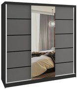 Šatníková skriňa SERENITY 200 cm šedý mat MT SERENITY SZP5/0/B/SR/0/HIAL