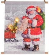 Závesný obraz vr. LED, 30 x 40 cm, Santa Clausa
