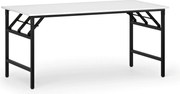 Konferenčný stôl FAST READY, 160x80 cm, čierna podnož, biela