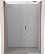 Mexen Mist-B, 1-krídlové sprchové dvere 105 cm, číre sklo, medený matný profil, 8A2-105-001-65-00