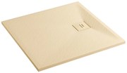 Erga Hyper, SMC sprchová vanička 100x90x2,6 cm + sifón, béžová matná, ERG-V06-SMC-9010S-BG