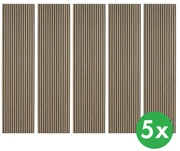 Drevený akustický panel, 2400 x 600 mm, balenie 5 ks, orech