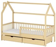 Posteľ Domček Oskar 90x200 borovica
