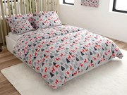 Flanelové obliečky RED DEERS AND TREES biele Rozmer obliečky: 2 ks 70 x 90 cm | 200 x 220 cm