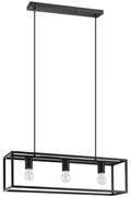 Eglo 43032 - Luster na lanku ELDRICK 3xE27/40W/230V čierna