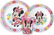 Súprava plastového riadu Minnie Mouse s pohárikom - Disney - 3 diely