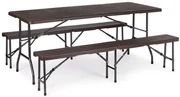 Bestent Cateringová súprava stôl + 2 lavičky 180cm Wooden Brown