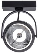 Bodové svietidlo Lugar, 1x čierne kovové tienidlo, b