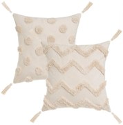 Dekoračné vankúše v súprave 2 ks 45x45 cm Natural – Casa Selección