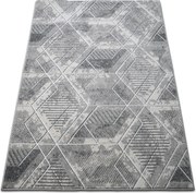 DY Sivý geometrický koberec Enigma 04 Rozmer: 80x150 cm